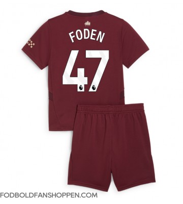 Manchester City Phil Foden #47 Tredjetrøje Børn 2024-25 Kortærmet (+ Korte bukser)
